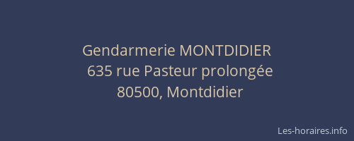 Gendarmerie MONTDIDIER