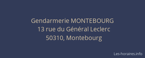 Gendarmerie MONTEBOURG