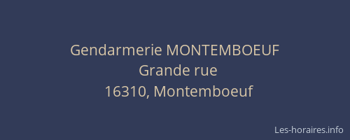 Gendarmerie MONTEMBOEUF