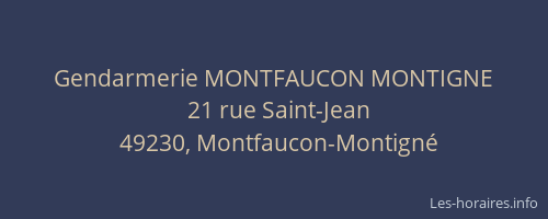 Gendarmerie MONTFAUCON MONTIGNE