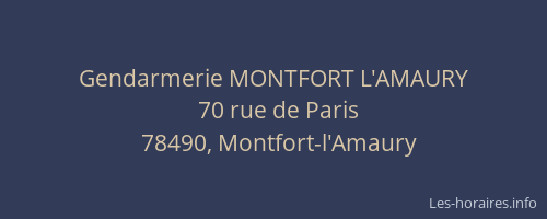 Gendarmerie MONTFORT L'AMAURY