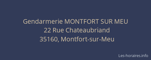 Gendarmerie MONTFORT SUR MEU