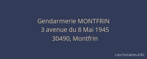 Gendarmerie MONTFRIN