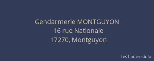 Gendarmerie MONTGUYON