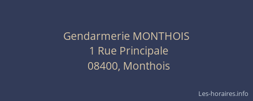 Gendarmerie MONTHOIS