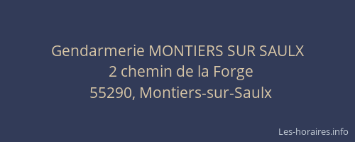 Gendarmerie MONTIERS SUR SAULX