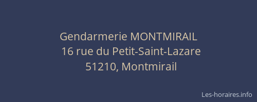 Gendarmerie MONTMIRAIL