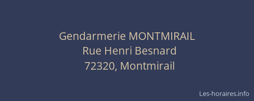Gendarmerie MONTMIRAIL