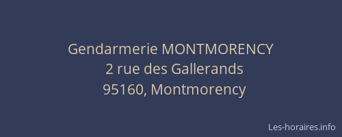 Gendarmerie MONTMORENCY