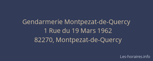 Gendarmerie Montpezat-de-Quercy