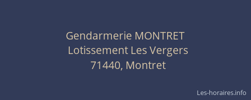 Gendarmerie MONTRET