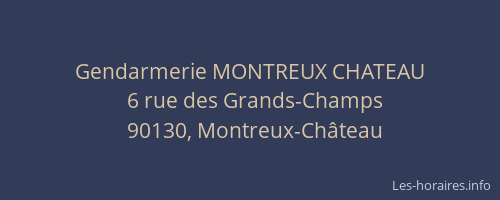 Gendarmerie MONTREUX CHATEAU