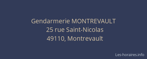 Gendarmerie MONTREVAULT