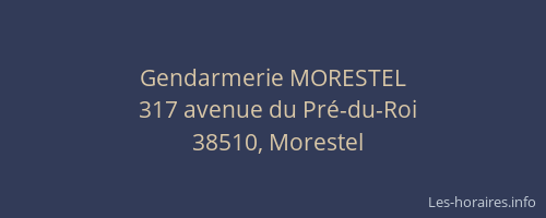 Gendarmerie MORESTEL