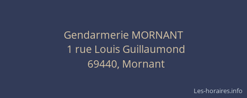 Gendarmerie MORNANT