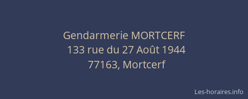 Gendarmerie MORTCERF