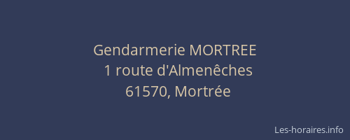 Gendarmerie MORTREE