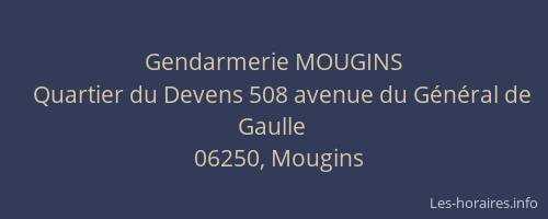 Gendarmerie MOUGINS