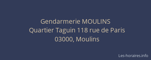 Gendarmerie MOULINS