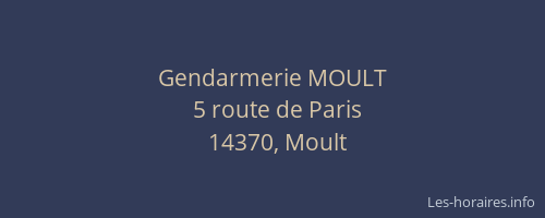 Gendarmerie MOULT