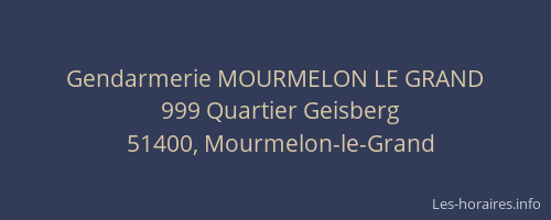 Gendarmerie MOURMELON LE GRAND