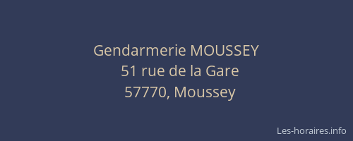 Gendarmerie MOUSSEY