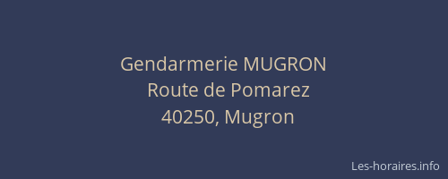 Gendarmerie MUGRON