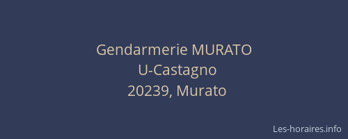 Gendarmerie MURATO