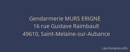 Gendarmerie MURS ERIGNE