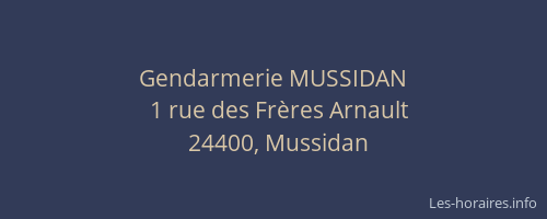 Gendarmerie MUSSIDAN