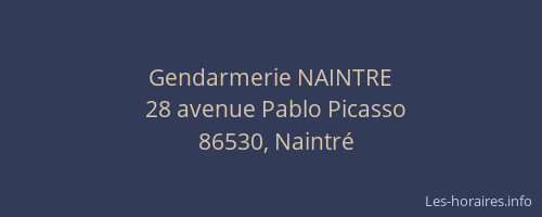 Gendarmerie NAINTRE