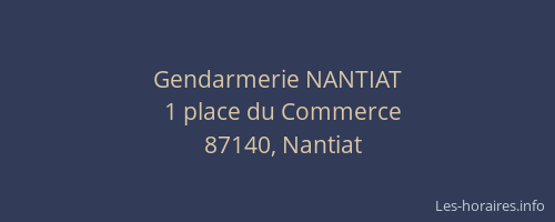 Gendarmerie NANTIAT