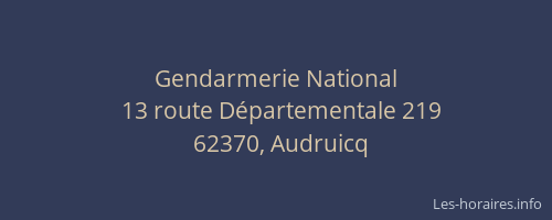 Gendarmerie National