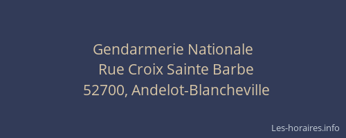 Gendarmerie Nationale