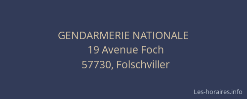 GENDARMERIE NATIONALE