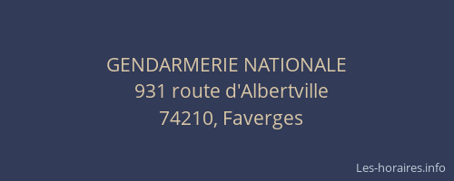 GENDARMERIE NATIONALE