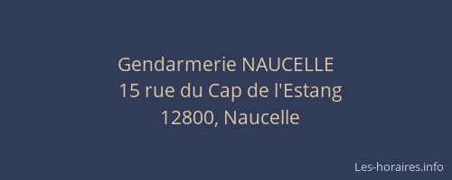 Gendarmerie NAUCELLE