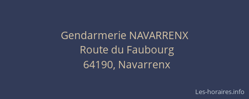 Gendarmerie NAVARRENX