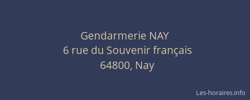 Gendarmerie NAY