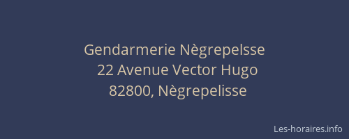 Gendarmerie N&egrave;grepelsse