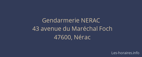 Gendarmerie NERAC