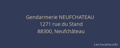 Gendarmerie NEUFCHATEAU