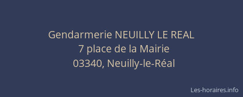 Gendarmerie NEUILLY LE REAL