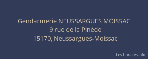 Gendarmerie NEUSSARGUES MOISSAC