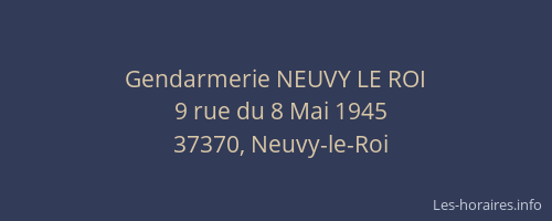 Gendarmerie NEUVY LE ROI