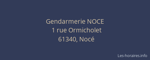 Gendarmerie NOCE