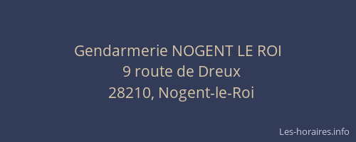 Gendarmerie NOGENT LE ROI