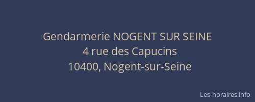 Gendarmerie NOGENT SUR SEINE