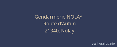 Gendarmerie NOLAY
