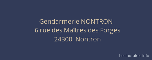 Gendarmerie NONTRON